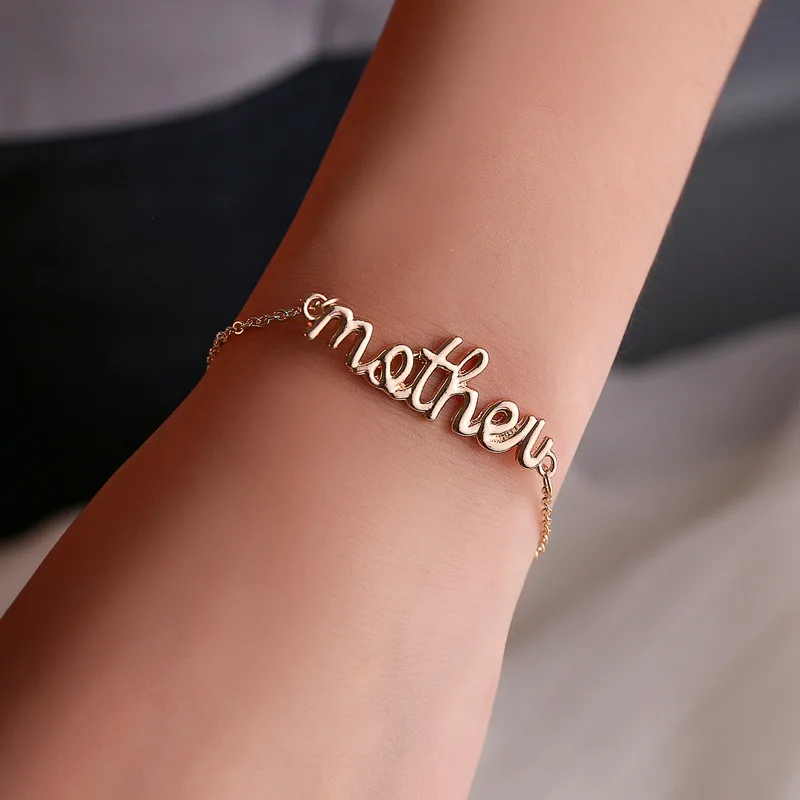 Браслет с подвесками в виде имени для матери и дочери|Браслеты шармами| |