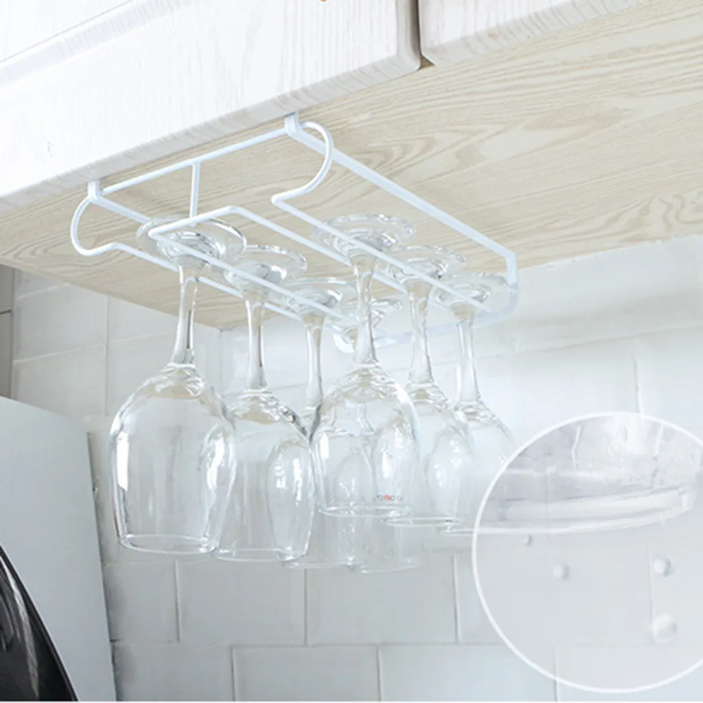 Задняя дверь высокий держатель чашки без ноготь винный Стеклянный Стеллаж для хранения Высокая Подвесная подставка для чашек стойка для стаканов органайзеры@ 30