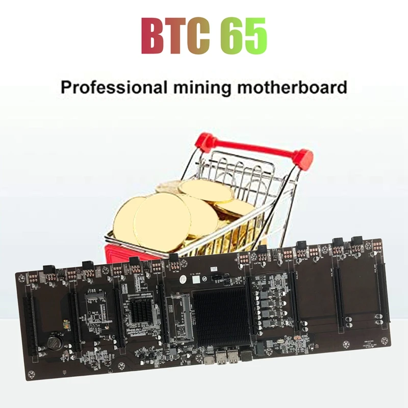 Материнская плата HM65 для майнинга 8xpcie 16X слот графической карты DDR3 памяти