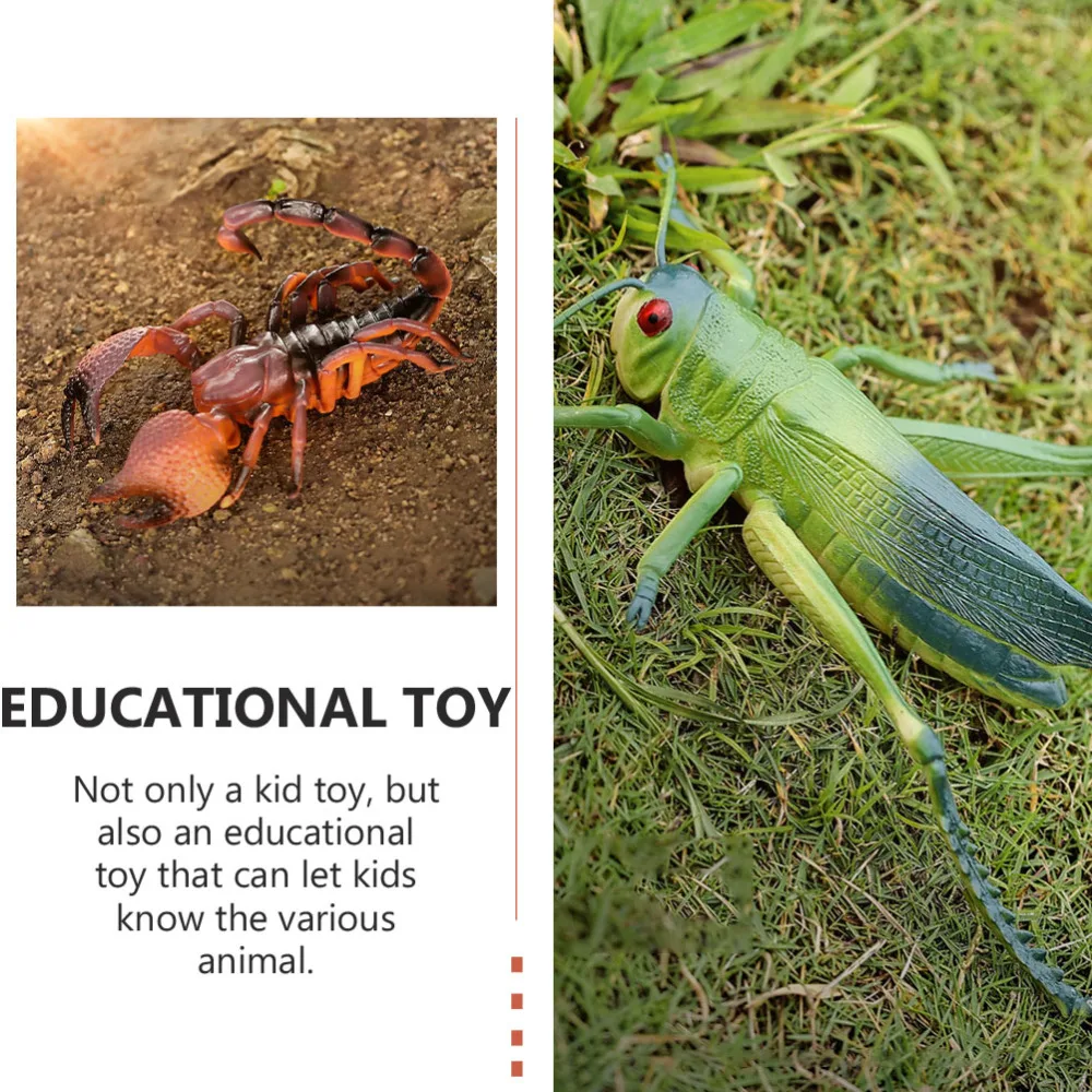 

4Pcs Pack Fake Bugs Mini Realistic Insects Toys Easter Bugs Plaything
