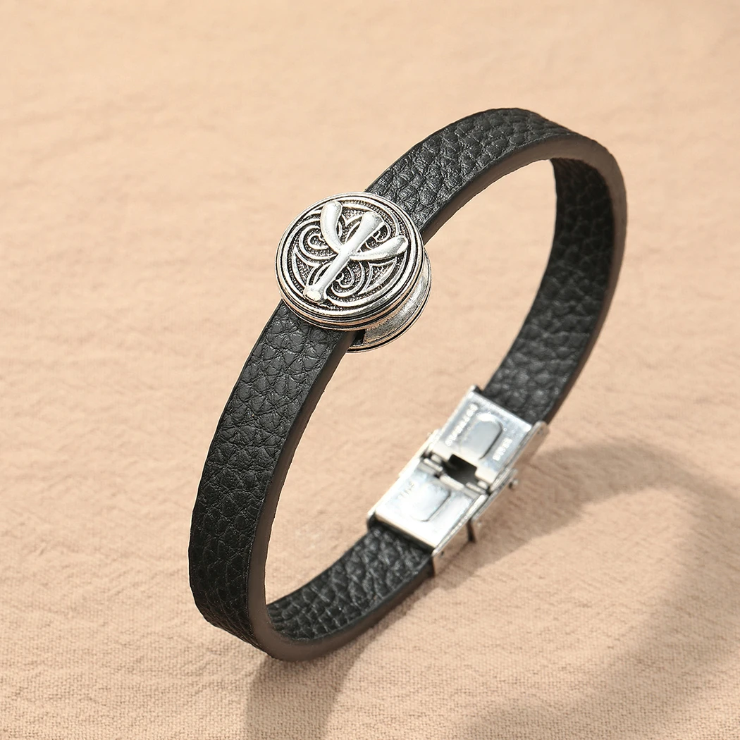 Браслеты Algiz рунические для мужчин и женщин подвески в стиле панк уличные