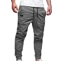 solid color trousers ankle tied slim fitness pants for outdoor sports