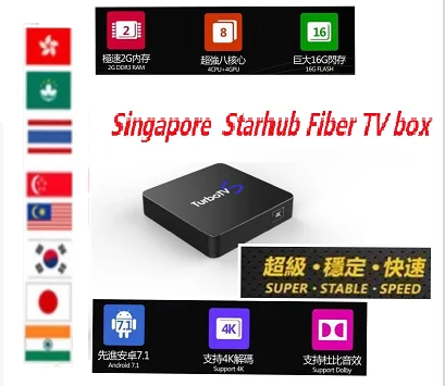 Новинка 2020 ТВ приставка Сингапур Starhub Fiber Turbo 2 ГБ 16 Малайзия Таиланд|ТВ-приставки и