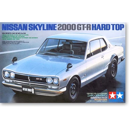 1/24 Tamiya plastic assembling car model toy Nissan SKYLINE 2000GT-R hard top version DIY assembling kit #24194