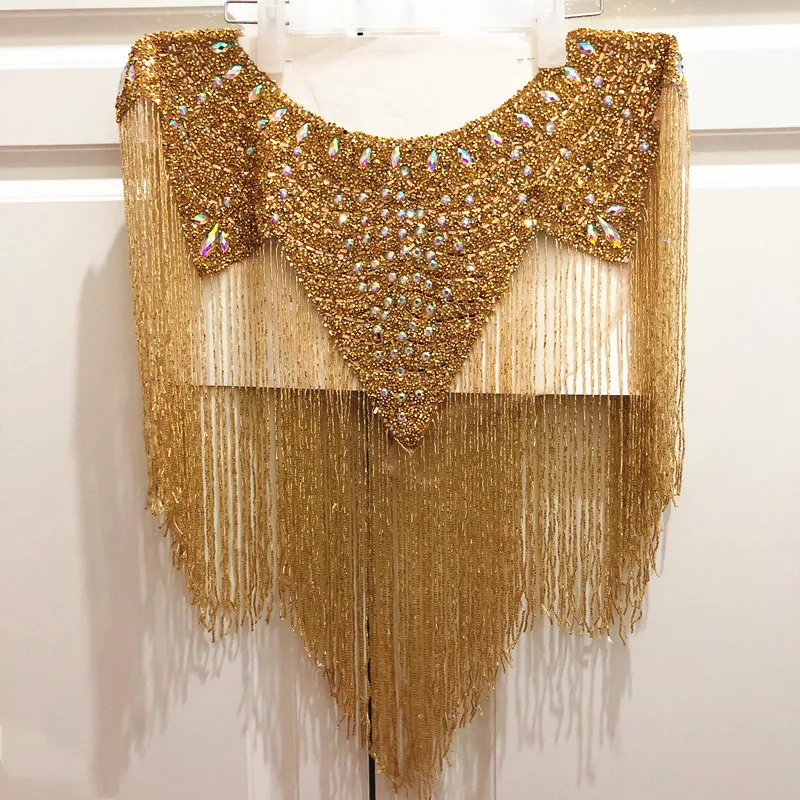 Новинка свадебная ручная работа двухсторонняя вышивка бисером воротник