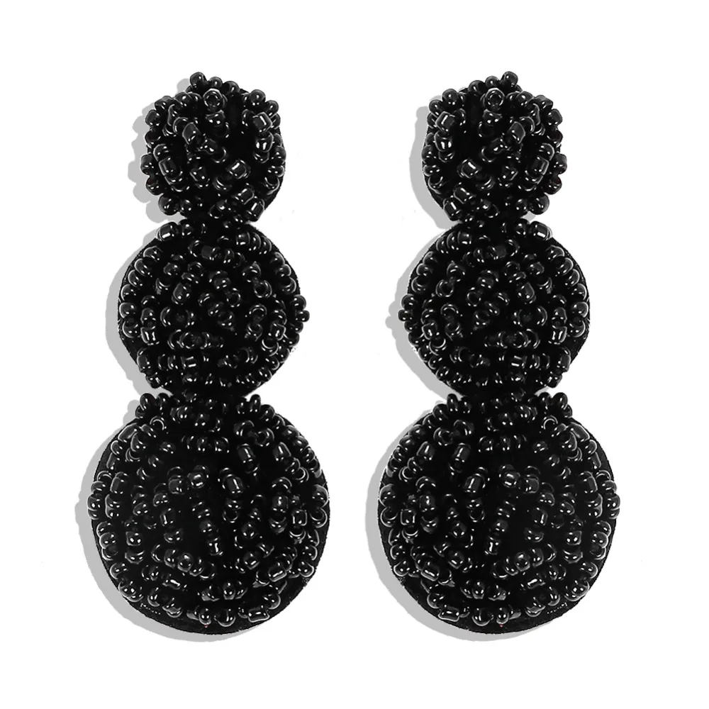 Miwens Bauble Bar, уникальные висячие серьги с бусинами, рудолф, женские серьги ручной работы, украшенные бисером, снеговик, массивные серьги, ювелирные изделия