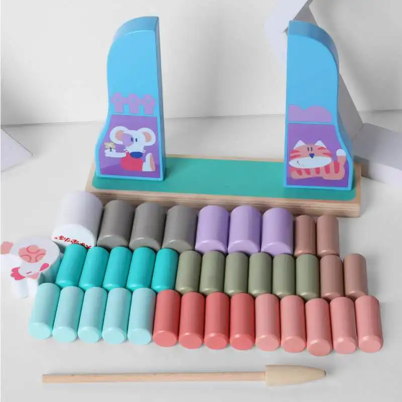 Детские блоки Монтессори для раннего обучения развивающая баланс Интерактивная