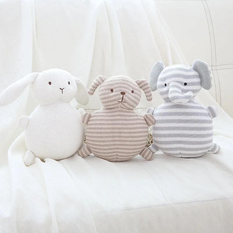 Детские милые вязаные шерстяные игрушки 18 см кролик медведь собака Unciron слон