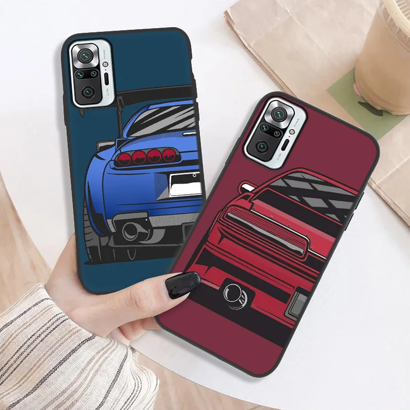 jdm sports cars phone case for xiaomi redmi note 10 pro case redmi note9 12 9 pro 11s 8 8t 10pro 9s 10s 7 9t 9a 9c nfc 8a covers free global shipping