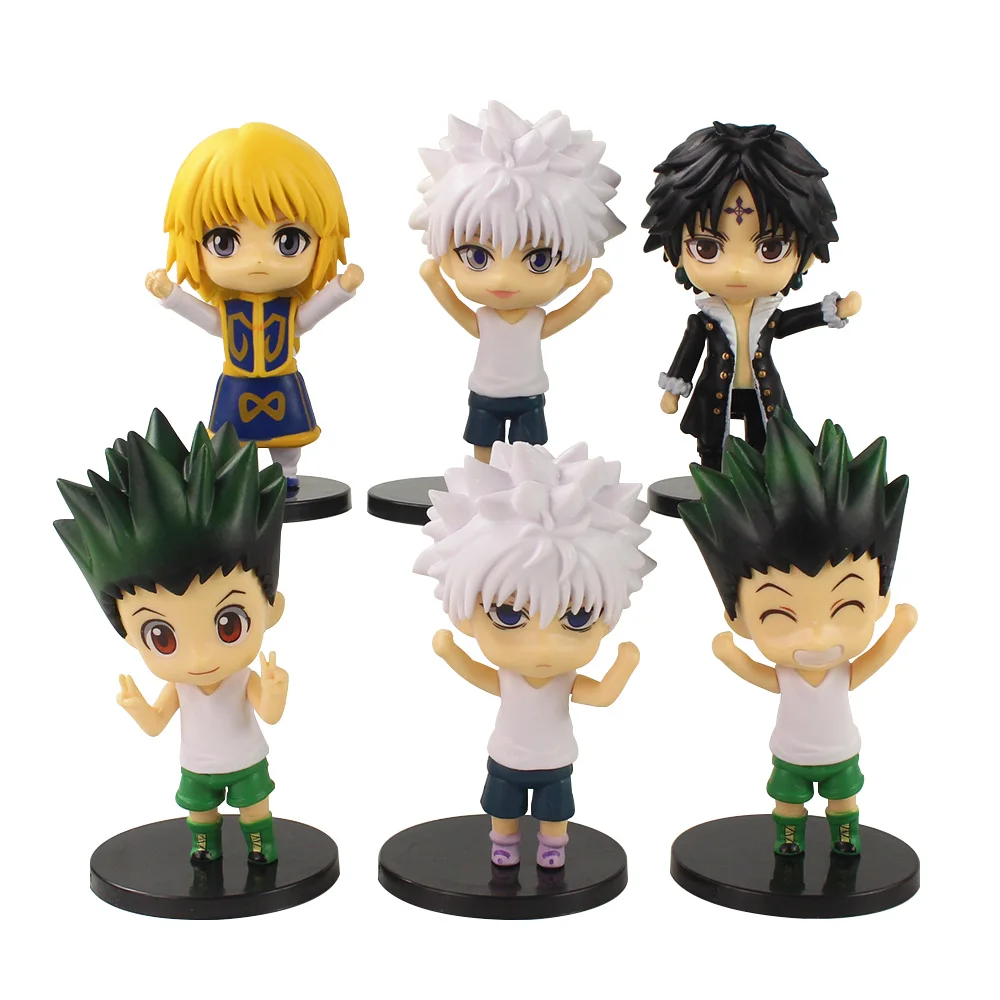 Фигурки персонажей аниме Hunter x Gon Freecss Killua Zoldyck из ПВХ 10 11 см 6 шт./лот фигурка