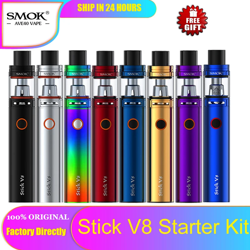 Оригинальный Vape SMOK Stick V8 стартовый набор электронных сигарет 3000 мАч батарея с 5 мл