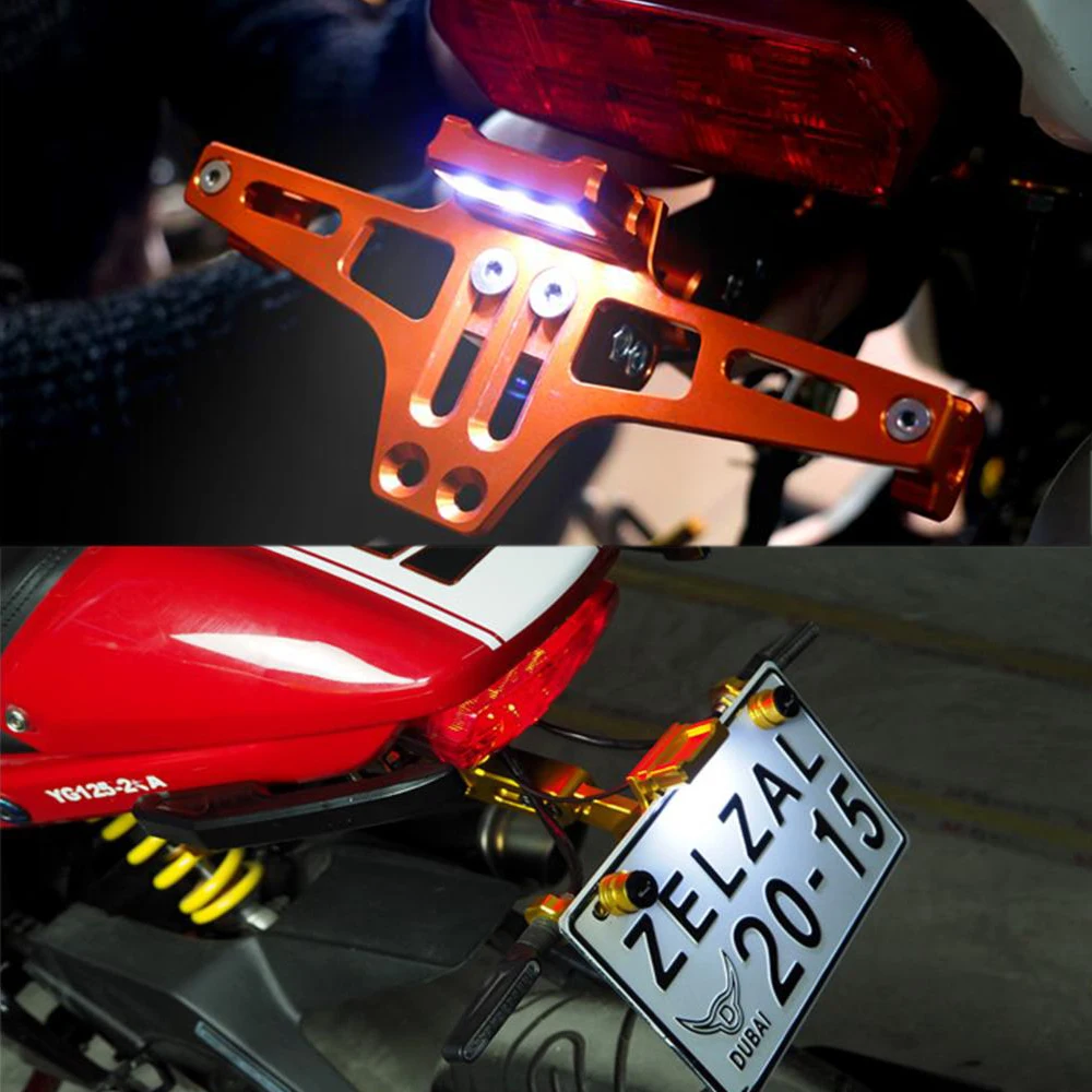 

For Honda CBR600 F2 F3 F4 F4i 1991-2007 2006 Motorcycle Adjustable License Plate Bracket Licence Plate Holder Frame Number Plate