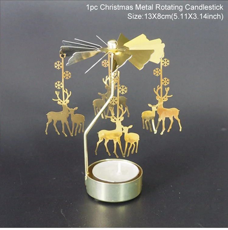 Natale Navidad, красное льняное рождественское настольное украшение для дома, Рождественское украшение, новогодний декор - Цвет: candlestick 2