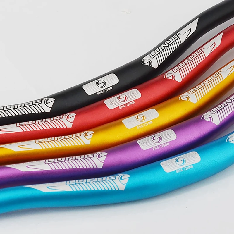 

LUNJE 720MM Mountain Bike Handlebar 31.8mm Lightweight Bicycle Riser Bar Extra Long for MTB Downhill Cycling Racing