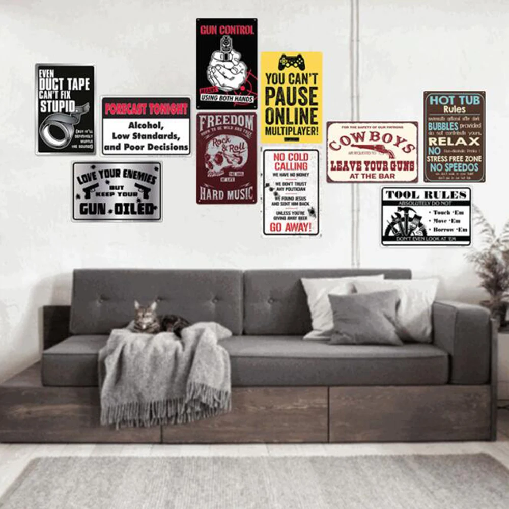 Предупреждение ющий металлический постер ждающие оловянные знаки