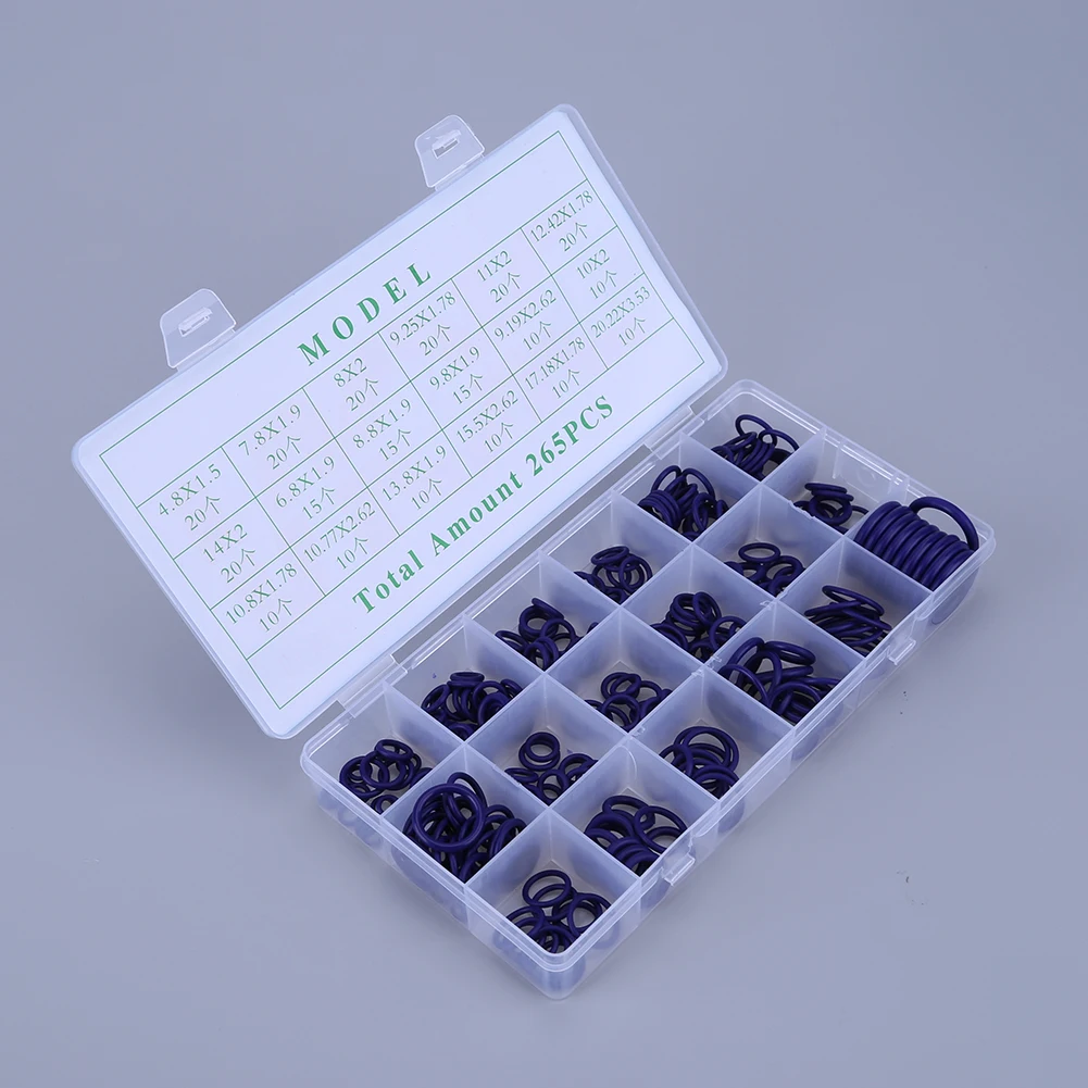 Универсальное уплотнительное кольцо 265 шт. 18 размеров автомобильный Кондиционер