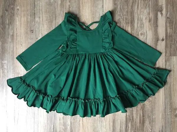 Детское трикотажное Хлопковое платье CONICE NINI осеннее с оборками и длинным рукавом