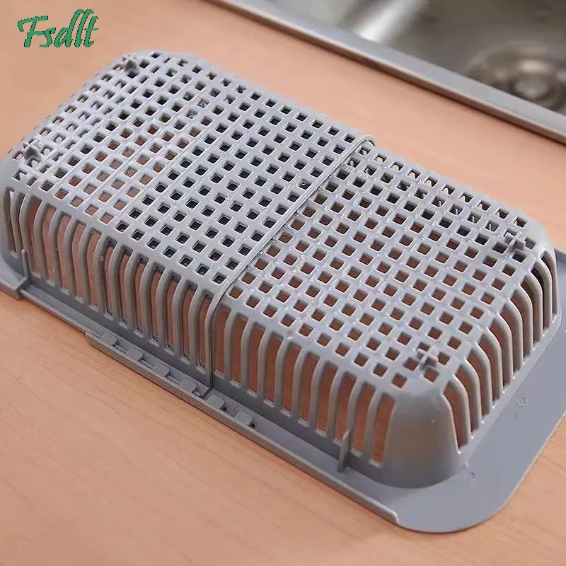 Кухонная Выдвижная сливная корзина для раковины пластиковая стойка посуды