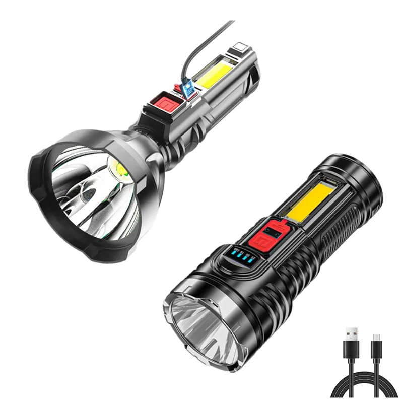 Супер мощный светодиодный COB вспышка светильник со встроенным Батарея USB