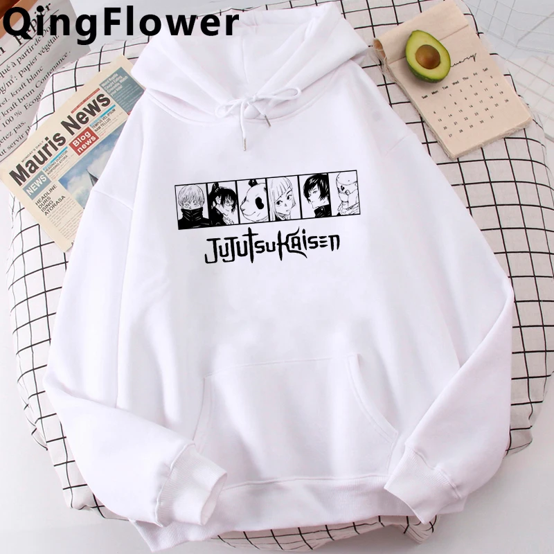 Толстовка мужская с японским аниме худи принтом джутитусу кайсен Джоджо Сатору