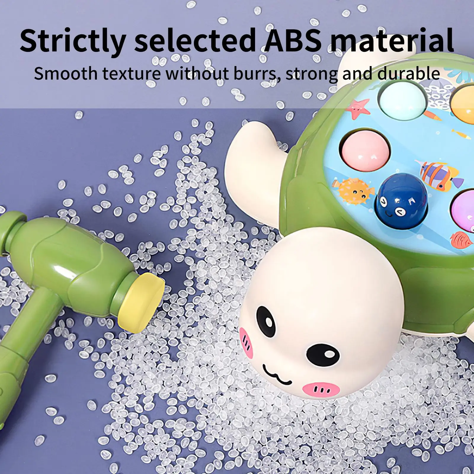 

Montessori Toddlers Kids Wooden Pounding Turtle-Shaped Hitting Toy Early Educational Set Gifts for Children Toy Pounding Toy Set