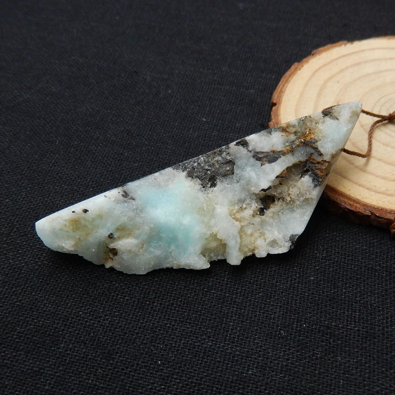 Распродажа 1 шт. длинное ожерелье с подвеской из натурального камня Larimar 73x25x15 мм 29