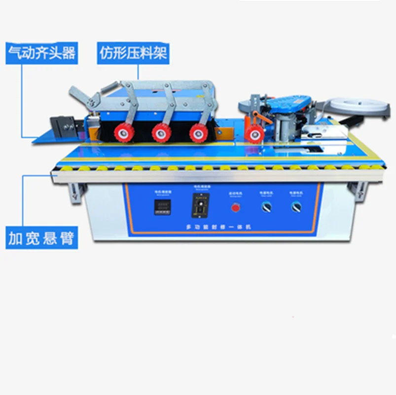 Woodworking Edge Banding Machine machine gluing mach, trimming and end cutting with rotate function for straight,curve Automatic