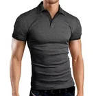 Новая модная рубашка-поло для мужчин, повседневная мужская рубашка с отложным воротником и коротким рукавом, облегающие мужские летние топы, мужские рубашки, размеры 5xl