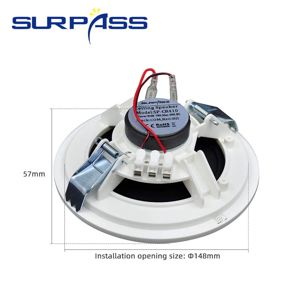 Система PA со встроенным потолочным динамиком 10 Вт Hi-Fi стереозвук настенный