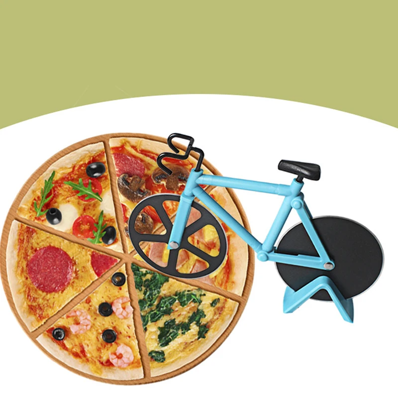 

2-piece Set Stainless Steel Bicycle Pizza Cutter Medium Cake Cutter Creative Hob Pizza Wheel Baking Tool Cake Tools