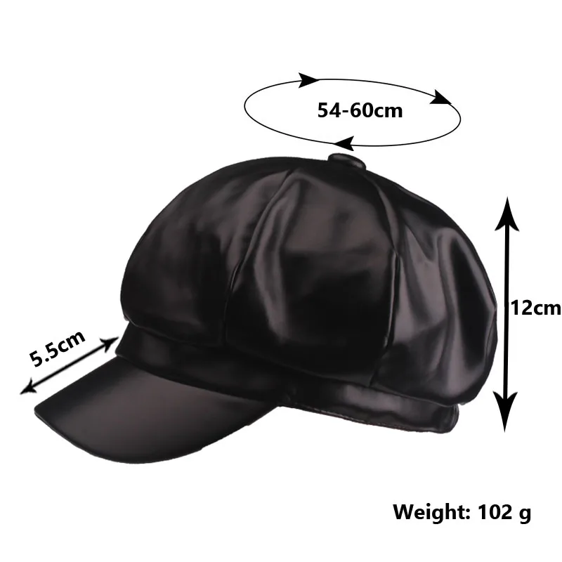 Новинка брендовая восьмиугольная кепка YARBUU из искусственной кожи Женская