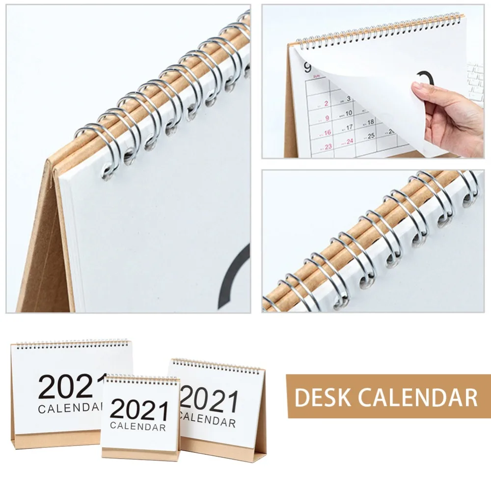 

Simple Desk Calendar Creative Note 2021 Corporate Two-Sided Design Calendar Company Desktop Office Supplies New Year Gift