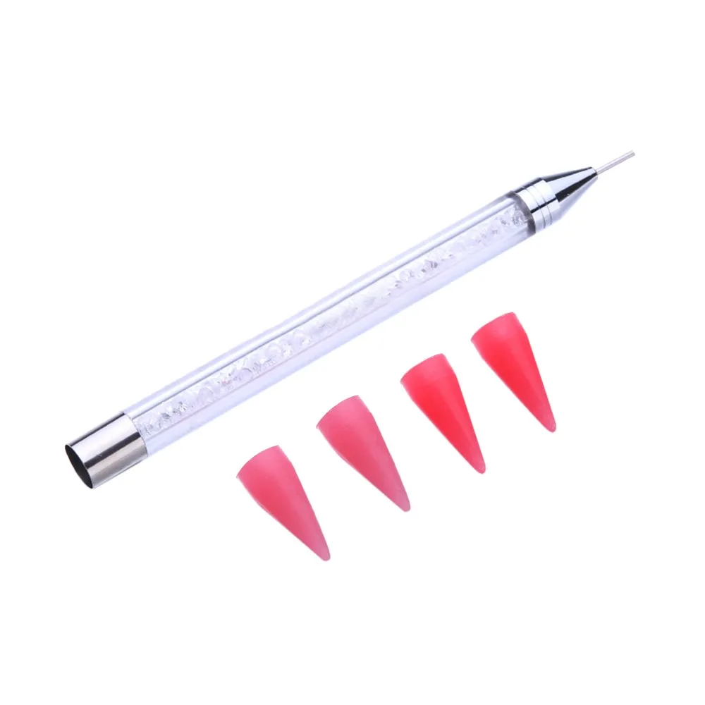

Rhinestone Picker Nail Dotting Pen Kit Dual-ended Crystals Studs Picker Pen with Rhinestone Beads Handle Manicure Nail Art DIY D