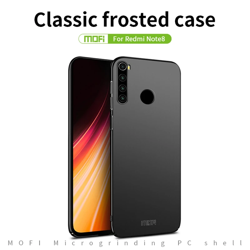 MOFI для Xiaomi Redmi Note 8 чехол матовый ПК ультра-тонкий полный охват задняя крышка чехол оболочка для Xiaomi Redmi Note 7 Pro Чехол
