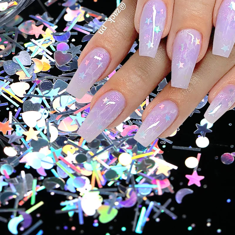 Голографическая бабочка чешуйчатая красочная пудра для ногтей блестки с