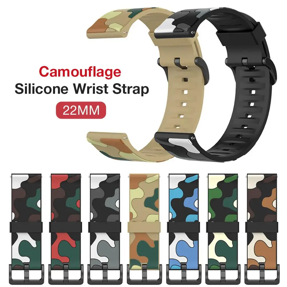 

New 22mm Watch Band Soft Breathable Camouflage Replacement Wrist Strap Adjustable Wrist Band For Xiaomi Haylou Solar Smart Watch
