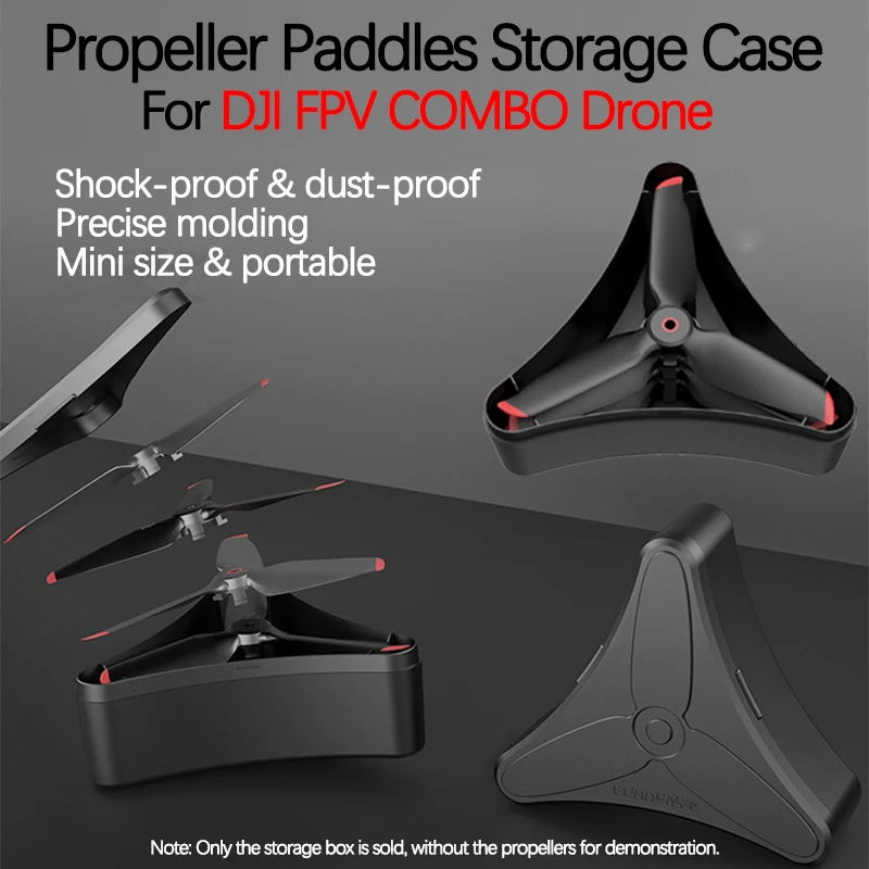 

For DJI FPV COMBO Drone Aircraft Propeller Paddles Storage Case Wings Outdoor Organize Portable Bag Protective Box Accessories