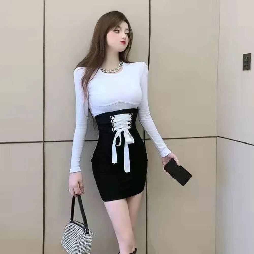 

Solid Empire Slim Above Knee Sexy Mini Skirts Summer Womens Faldas 2022 New Fashion Temperament Japan Style Jupe Bodycon Skirt