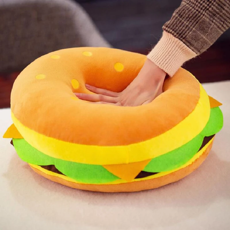 

Cute Cartoon Hamburger French Sausage Plush Pillow cushion Stuffed Dolls Soothing Kids Toys Christmas Birthday Gifts