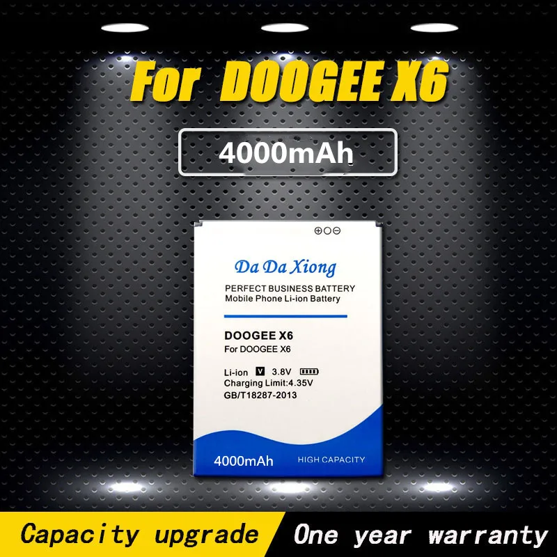 Высококачественный литий ионный аккумулятор DOOGEE X6 4000 мАч для телефона x6 pro