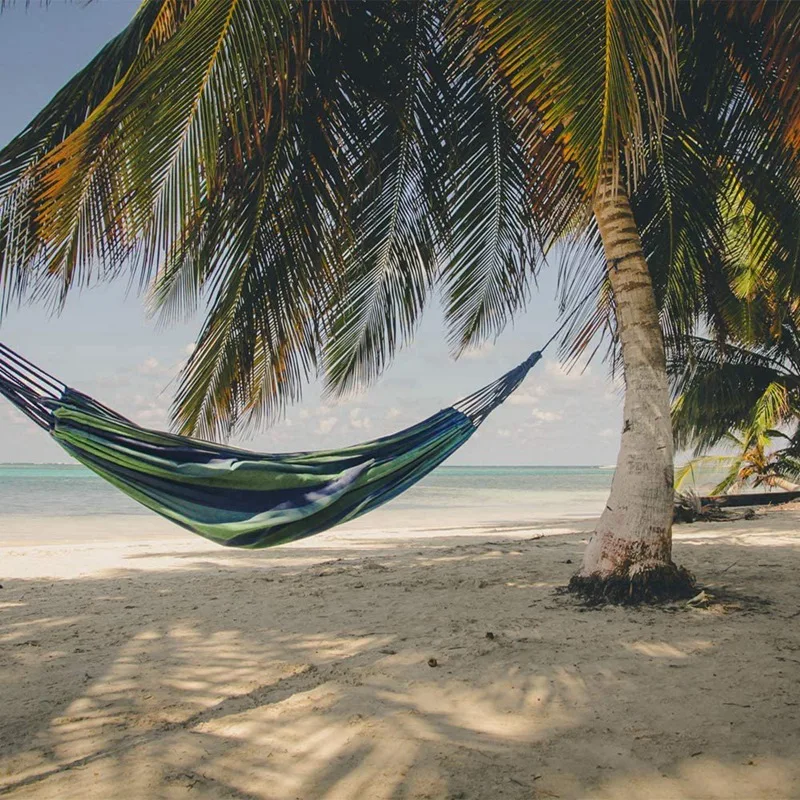 

185X80cm Hammock 1 Person Outdoor Leisure Bed Travel Camping Hanging Hammock Swing Lazy Chair,Blue