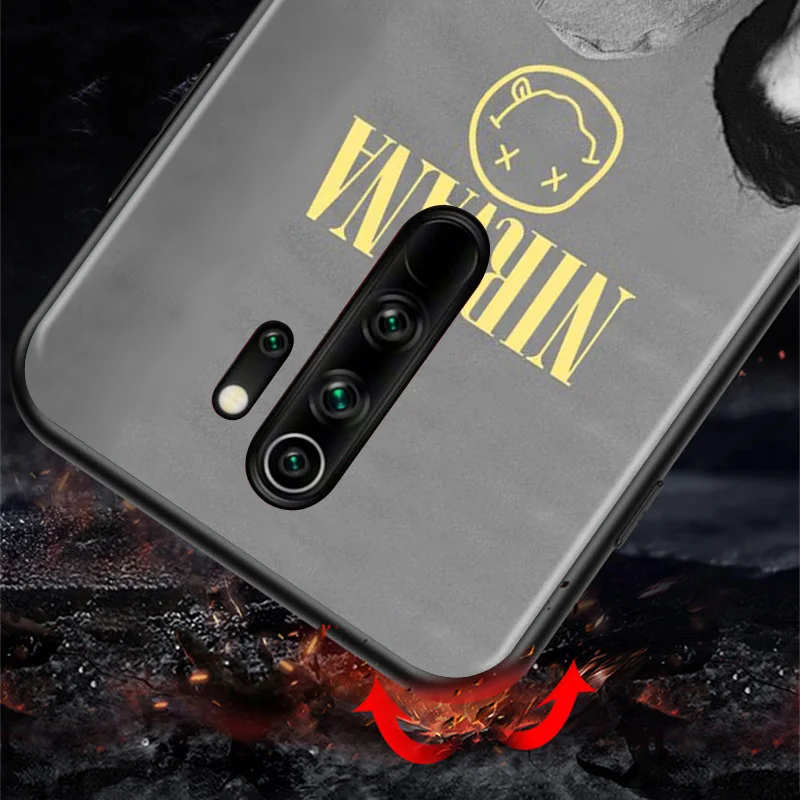 

Nirvana Kurt Cobain Black Cover For Xiaomi Redmi 10X 9I 9C 9A 9 GO K30 Ultra K20 8A 8 7A 7 S2 6 Pro 5G Phone Case
