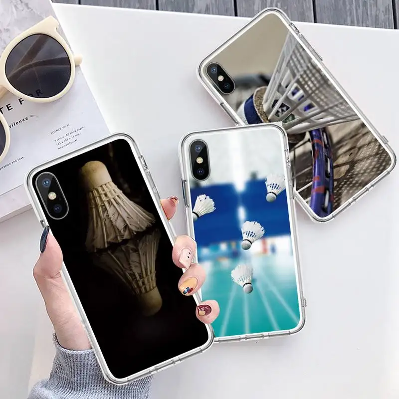 

Badminton all games sports Phone Case Transparent for iPhone 6 7 8 11 12 s mini pro X XS XR MAX Plus
