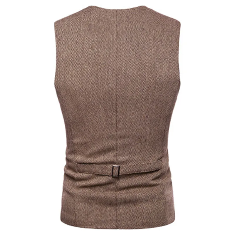 

Dress Vests For Men Slim Fit Mens Suit Vest Male Waistcoat Gilet Homme Casual Sleeveless Formal Business Jacket New