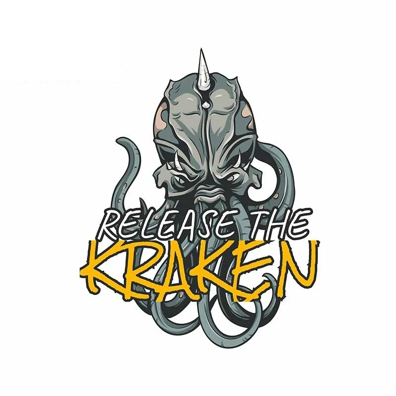 

Release Kraken Funny Car Stickers Anime Graphics Decal Accessories Scratchproof Reflective Stickers Luggage, Skateboard,Decor