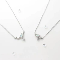 creative good frends necklace for women moon star silver planet universe pendant necklace zirconia crystal fine jewelry