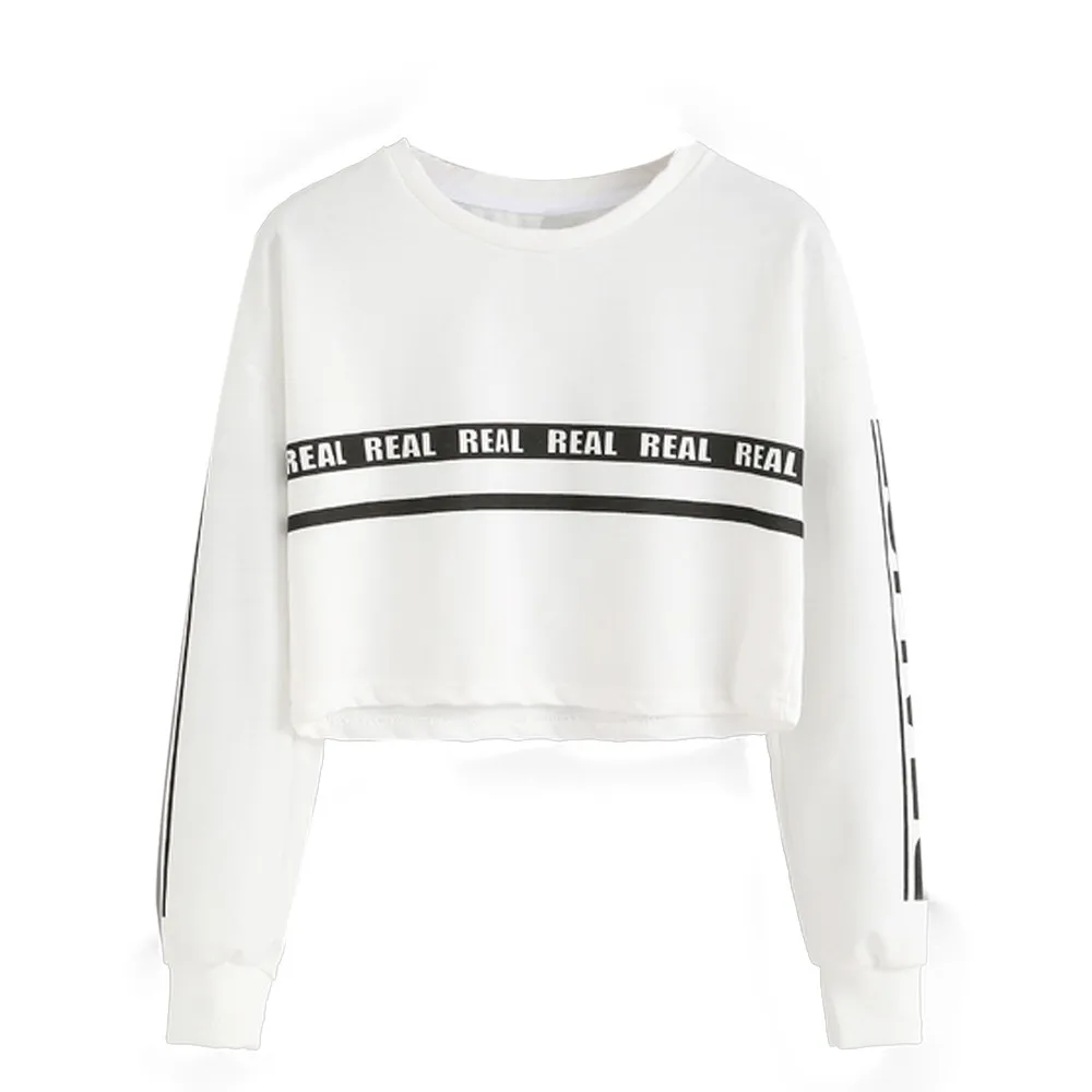 Свитшот-футболка женский сексуальный укороченный топ Модный мягкий и удобный