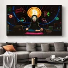 Биткойн анонимным MeditationArt Painitngs на настенные художественные плакаты и принты Современные художественные картины Домашний декор