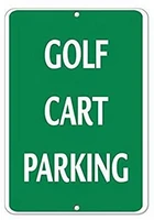 tecell 8x12 inchgolf cart parking activity sign golf sign golf cart sign wall decor metal sign