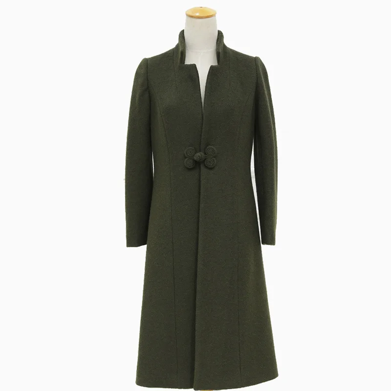 

Hot Sale Woman Wool Coat High Quality Winter Jacket Women Slim Woolen Long Cashmere Coats Cardigan Jackets Elegant Blend